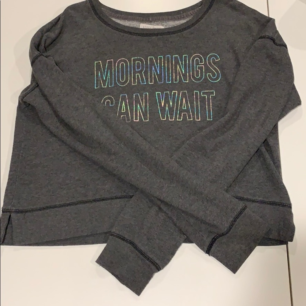 Aeropostale dark grey cropped sweatshirt s large